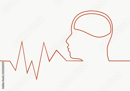 Man avatar profile view. Mental health relative icon. Scientific medical designs.