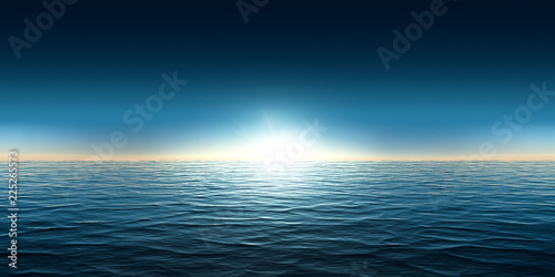 Fototapeta Naklejka Na Ścianę i Meble -  360° Sonnenaufgang über dem Ozean