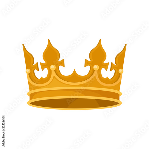 Royal crown, heraldic symbol, monarchy attribute vector Illustration on a white background