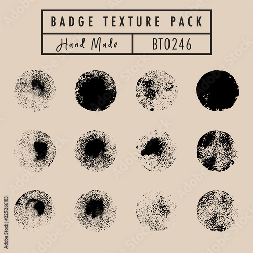 Grunge Badge Texture Vector Set (Hand Made)