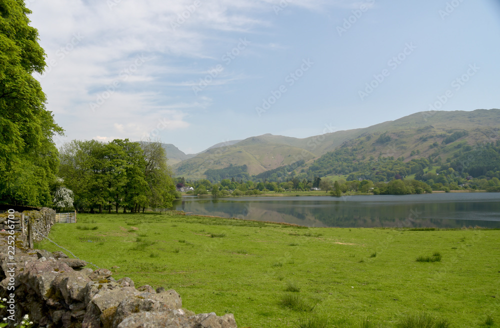 View over Grasmere to Helvellyn and Fairfield ranges, Lake District