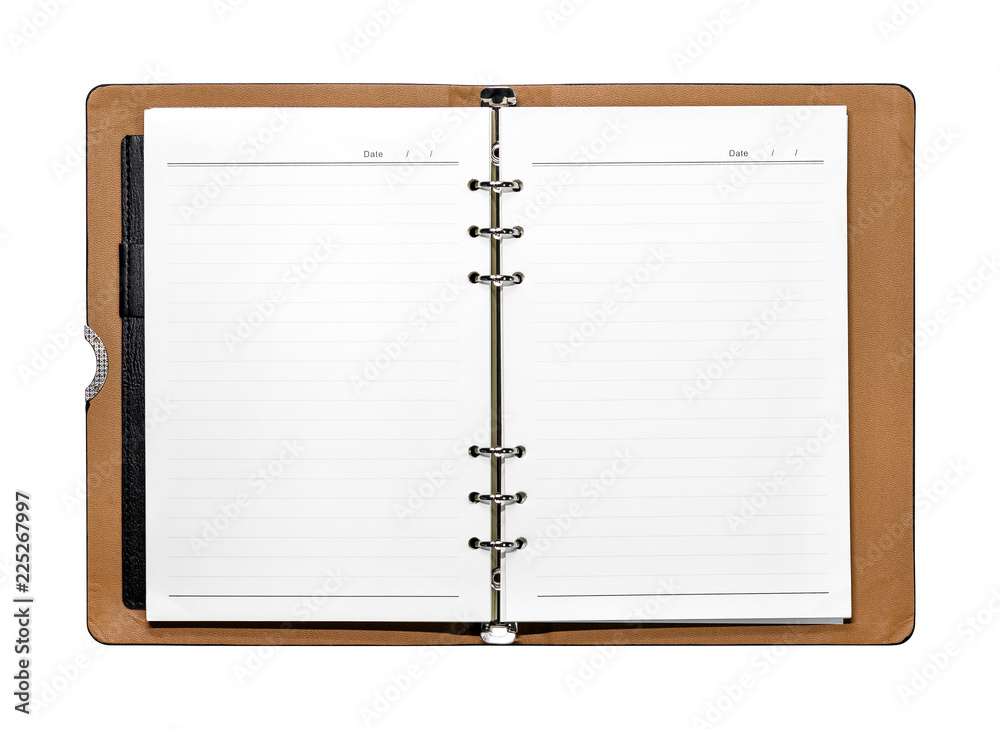 Opened book isolated on white background. Blank page with lines paper. ( Clipping path ) Opened book isolated on white background. Blank page with lines paper. ( Clipping path )
