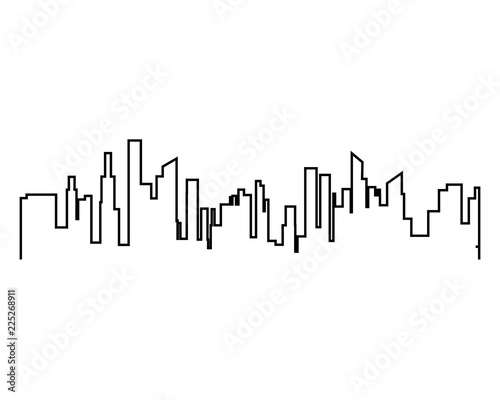 Modern City skyline . city silhouette. vector illustration