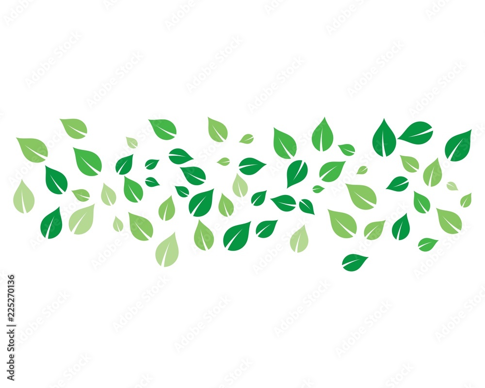flying leaves vector