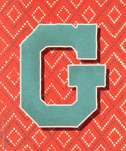 G letter isolated on background