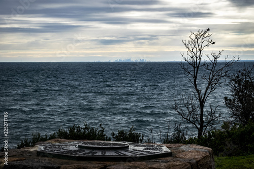 Melbourne city skyline taken from Mornington Peninsula