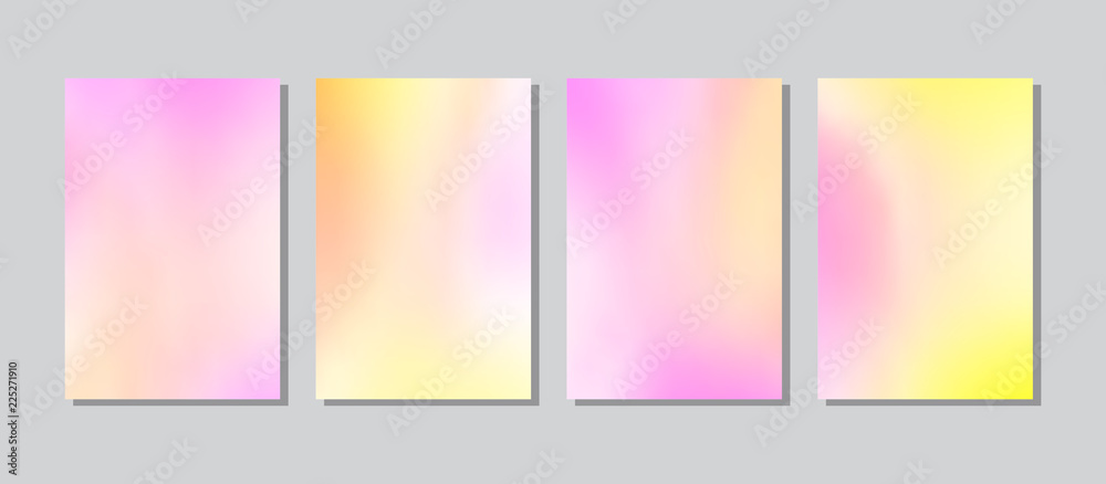 Screen gradient set with modern abstract backgrounds.