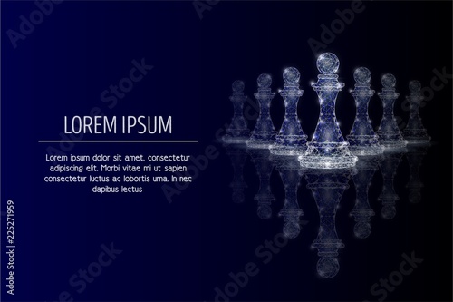 Leadership concept vector geometric polygonal art background
