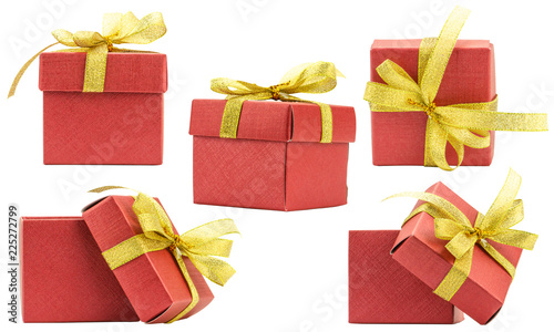 Set Gift Box on White background,Clipping path