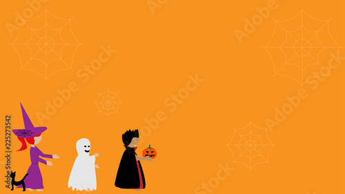Verkleidete Kinder zu Halloween