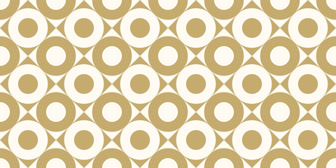 Fototapete Retro-Muster Goldenes Kreis- und Quadratmuster abstrakt  © Strawberry Blossom