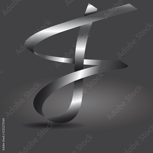 Schleifenbuchstabe F