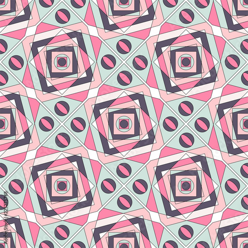 Geometric color seamless pattern of pastel shades