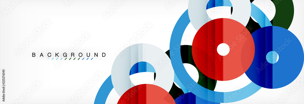 Obraz premium Geomtric modern backgrounds, rings abstract template