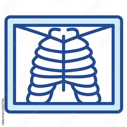 Röntgenbild Krankenhaus Vector Icon Illustration