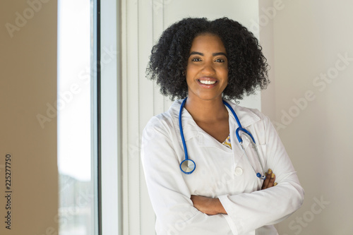 Portrait of an African American female doctor.