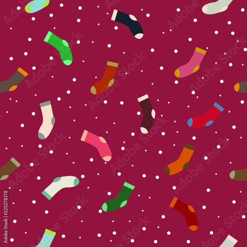 Winter seamless pattern background vector illustration