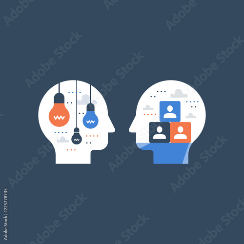 Positive mindset, creative thinking, creativity development, design solution, inspiration and motivation