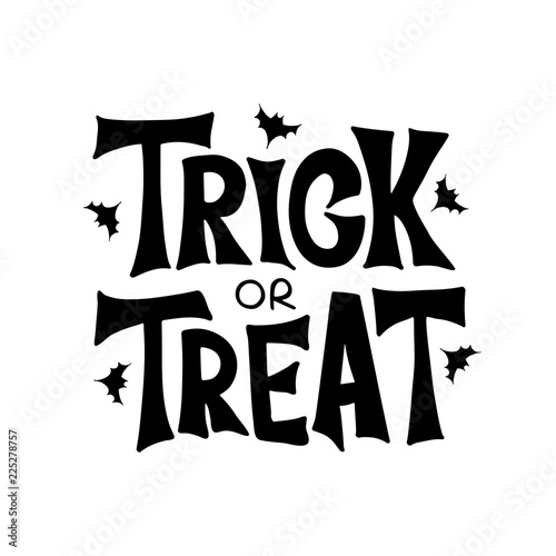 Trick or Treat handdrawn lettering typography photo