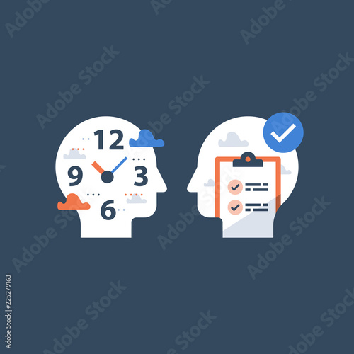 Time to exam preparation, fast education concept, study subject, school assignment deadline, self learning