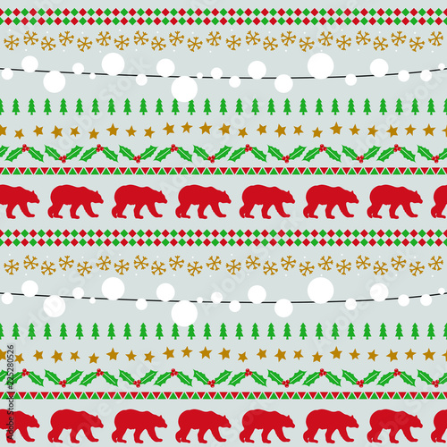 Winter seamless pattern background vector illustration