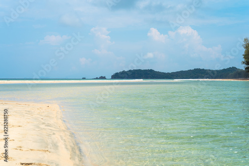 Coastal lagoon or shoal at tide, at the long beach named Ao Yai on the island Ko Phayam, Thailand © ksl