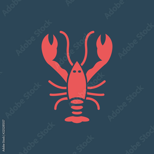 Silhouette icon crayfish