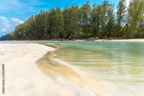 Coastal lagoon or shoal at tide  at the long beach named Ao Yai on the island Ko Phayam  Thailand