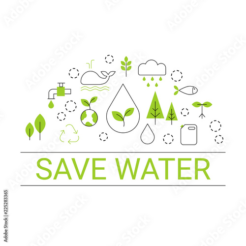 Save water concept