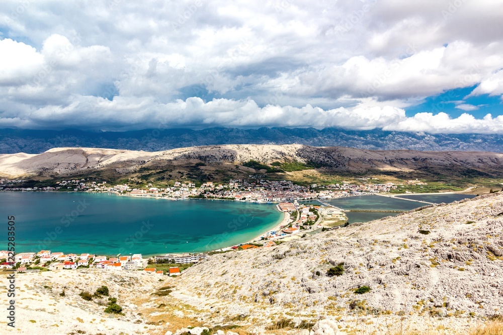 Landscape of Town of Pag, Croatia