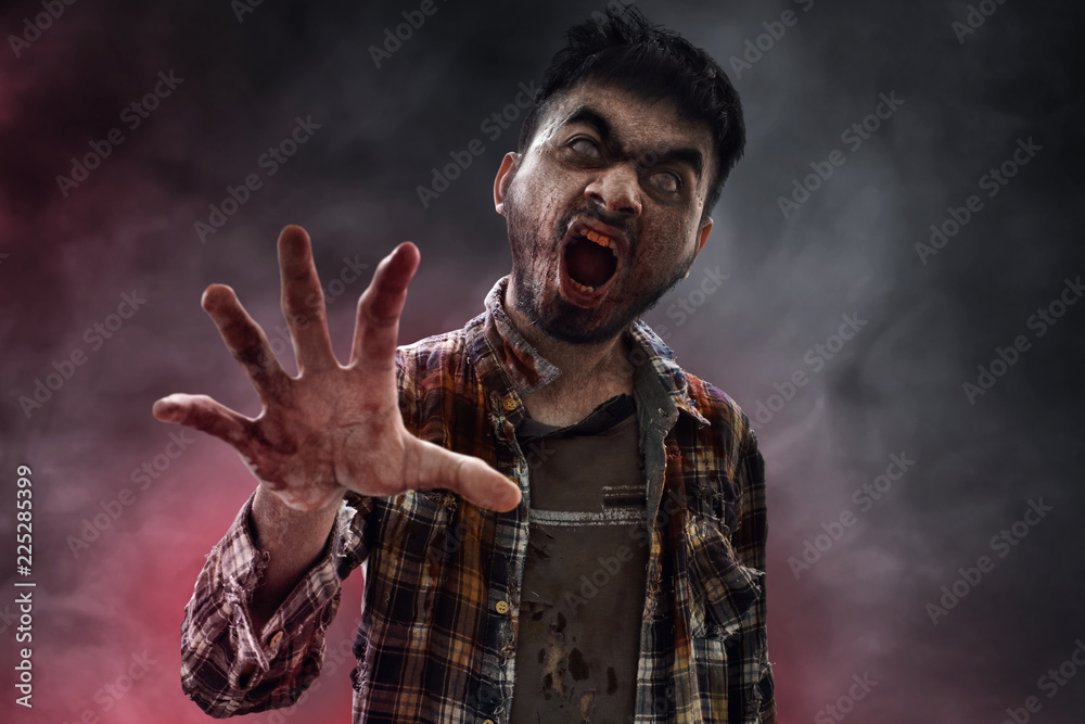 Fototapeta premium Scary zombie man