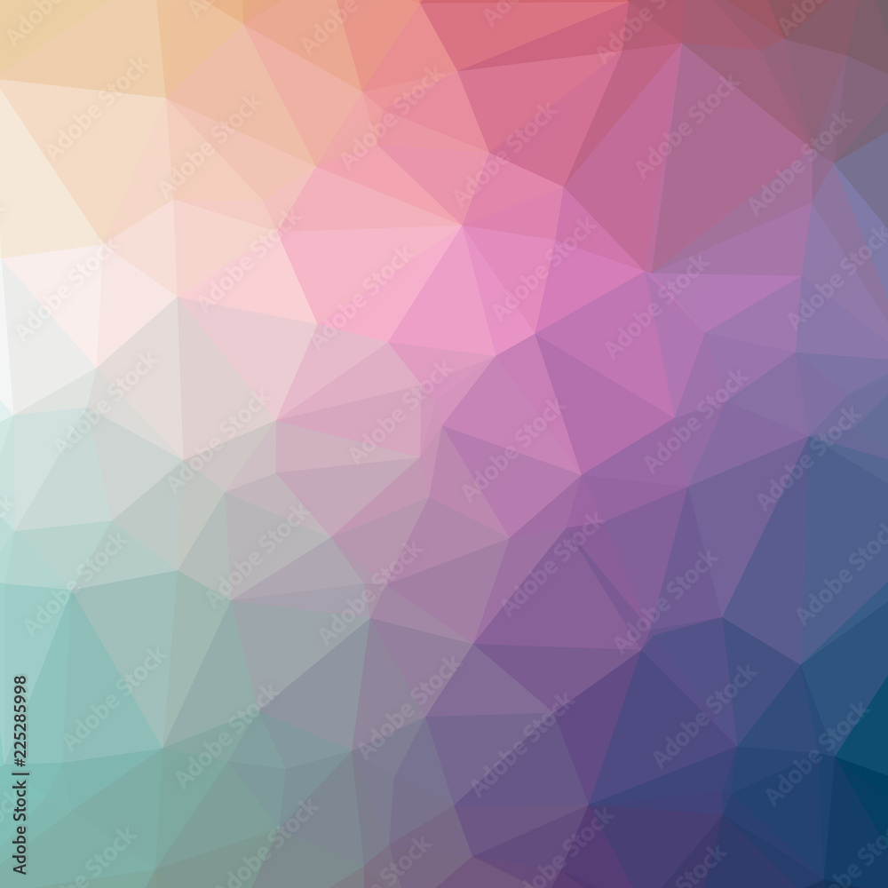 Obraz premium Illustration of beautiful blue low poly background.