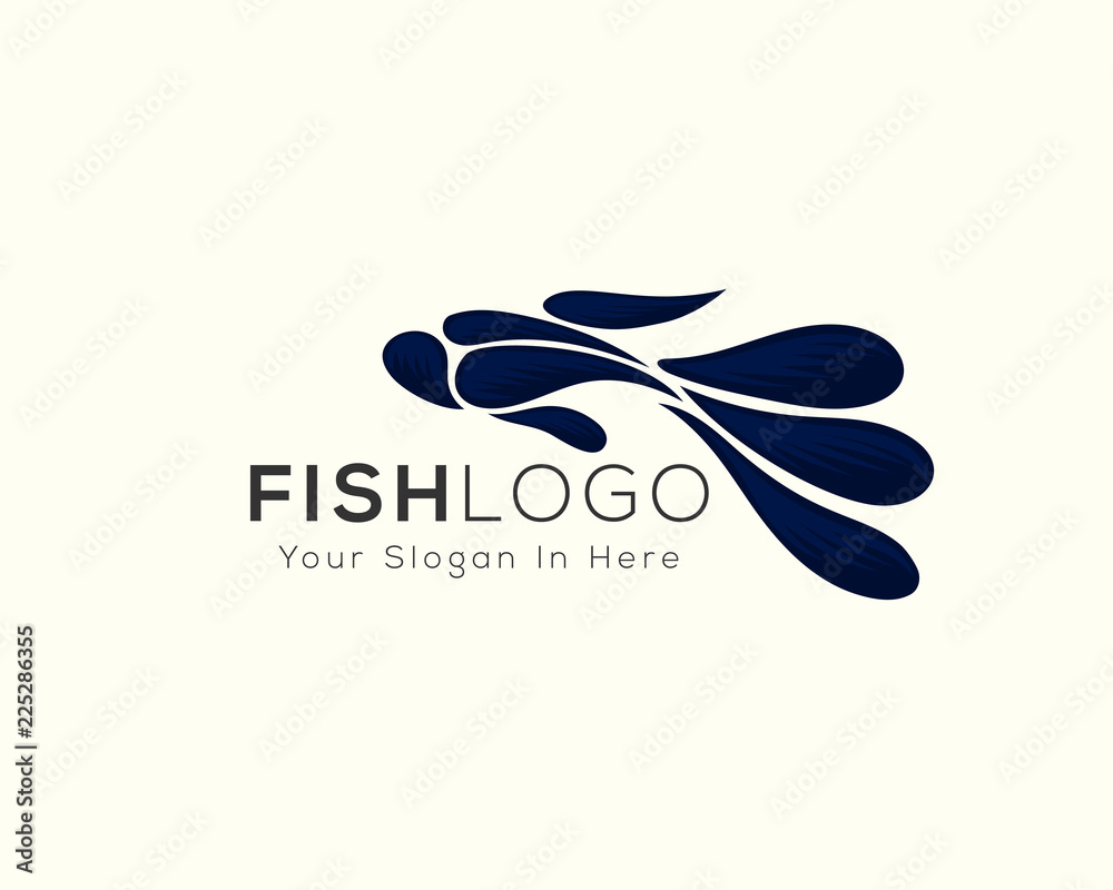 Obraz premium abstract beauty fish logo, betta fish logo