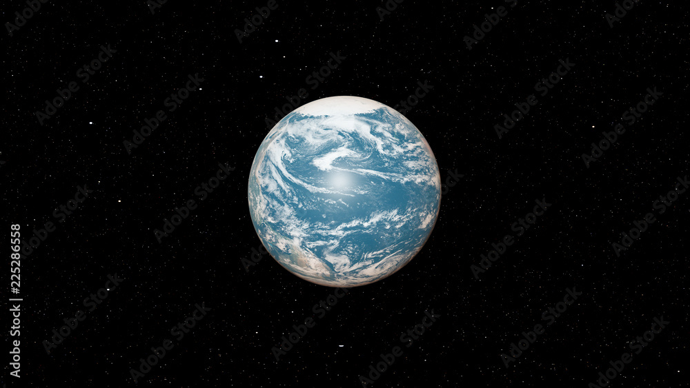 Obraz premium 3d rendered illustration of the earth from space