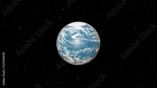 3d rendered illustration of the earth from space