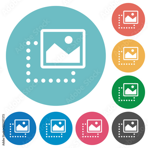 Drag image to top right flat round icons