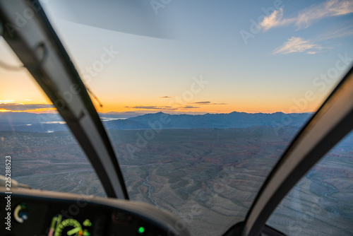 Helicopter aerial view of Grand Canyon