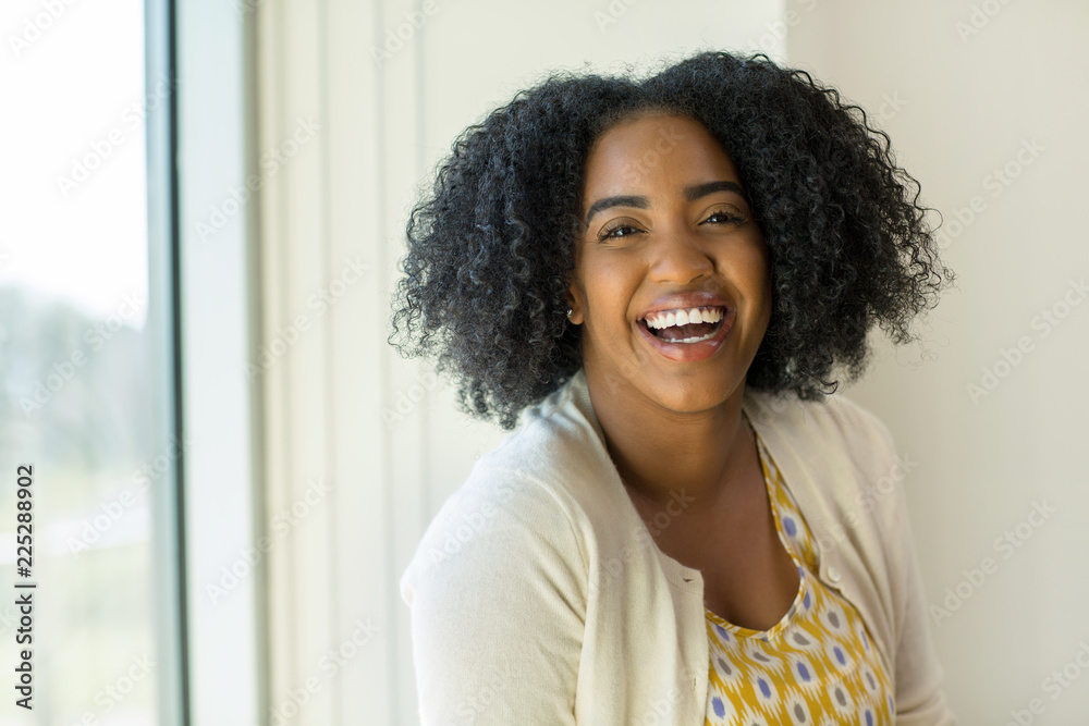 Fototapeta premium Portrait of African American business woman at work.