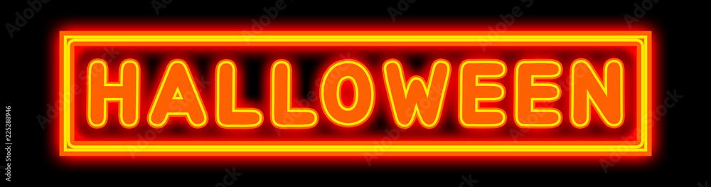 Halloween - glowing text on black background Halloween - glowing text on black background