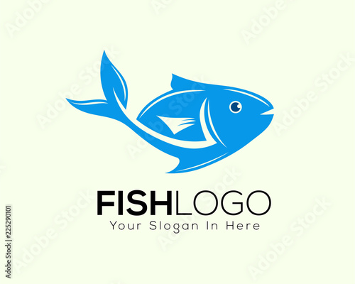 Simple Fresh fish logo, Seafood fish logo