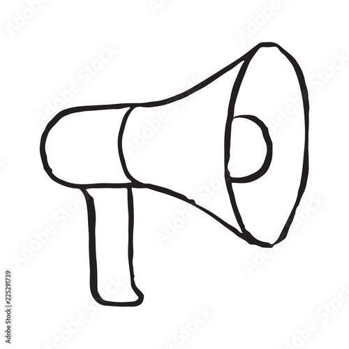 Megafone storage doodle icon