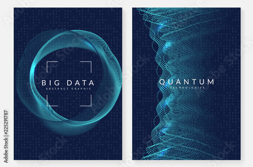 Deep learning background. Technology for big data, visualization, artificial intelligence and quantum computing. Design template for interface concept. Abstract deep learning backdrop.