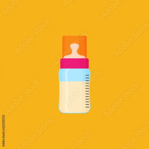 Feeding bottle flat vector icon