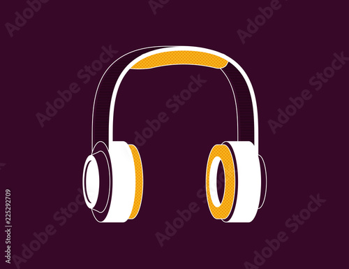 Vector Headphones flat style