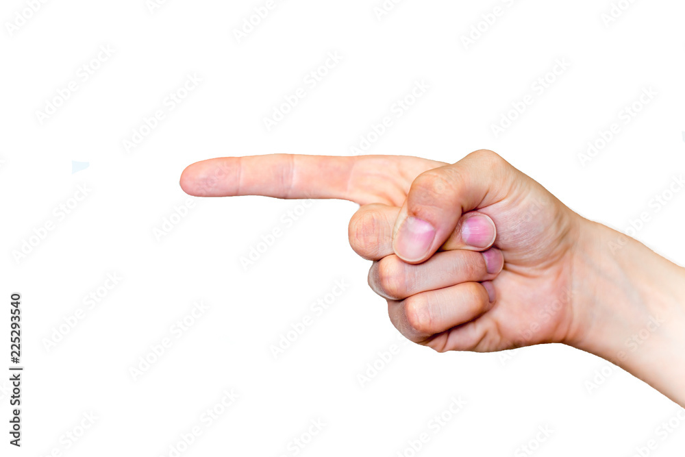 Male hand gesture and sign collection isolated over white background Male hand gesture and sign collection isolated over white background