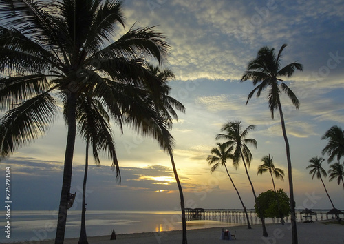 sunset on the beach