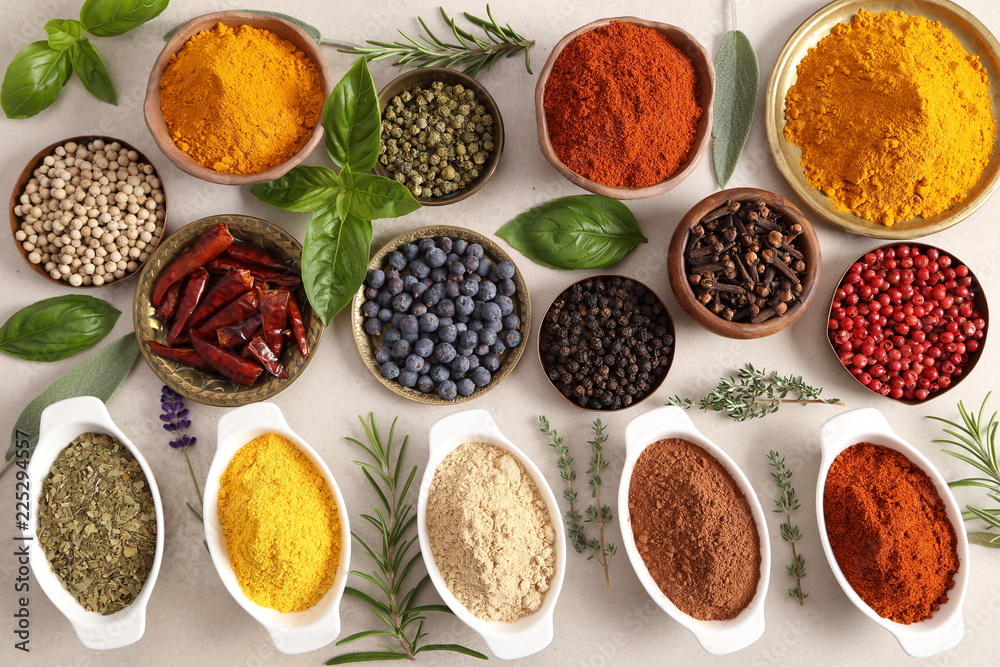 Spices and herbs. Spices and herbs.