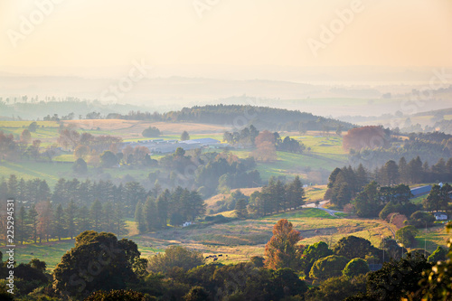 The rolling hills and fertile valleys of the Dargle, KZN, South Africa.