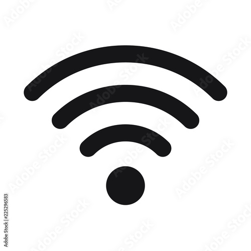 Wireless and wifi icon or wi-fi icon sign for remote internet access, Podcast vector symbol, vector illustration