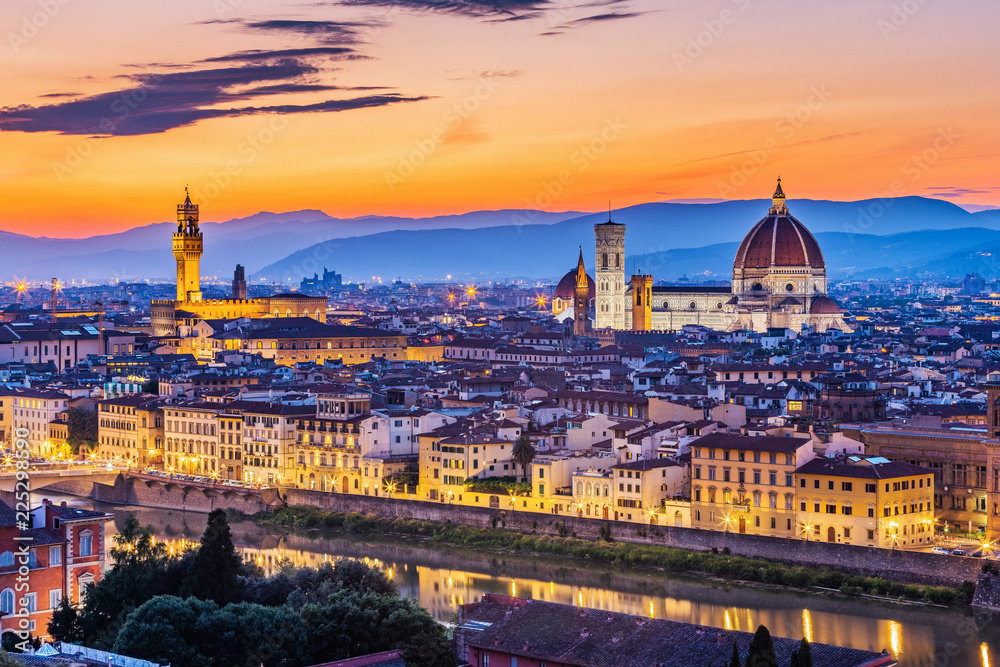 Florence, Italy. View of Florence from Piazzale Michelangelo.